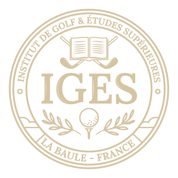 Logo officiel de l’IGES – Institut de Golf & Études Supérieures à La Baule